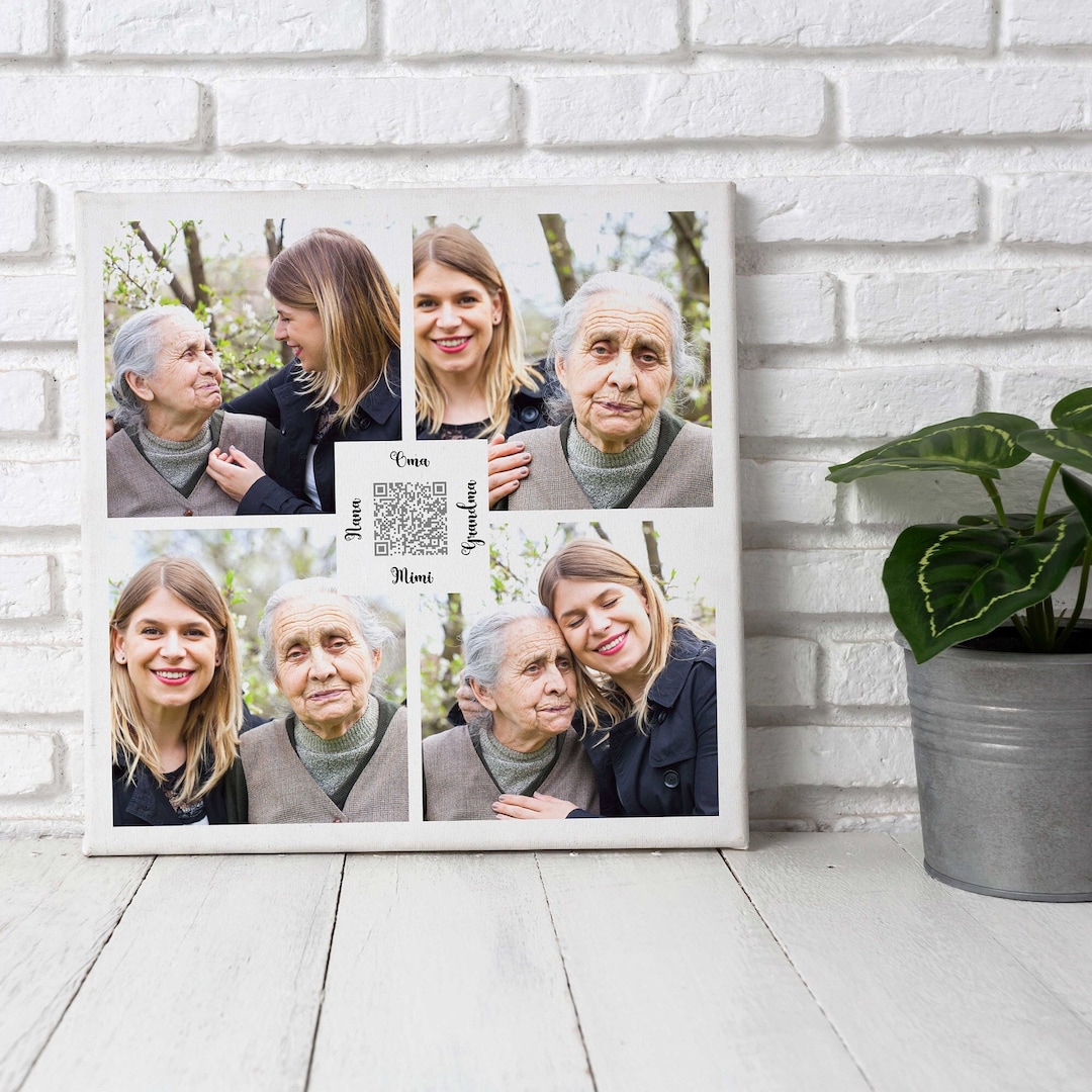 Memorial Voice Recording or Video Gift With QR Code and Photos Printed