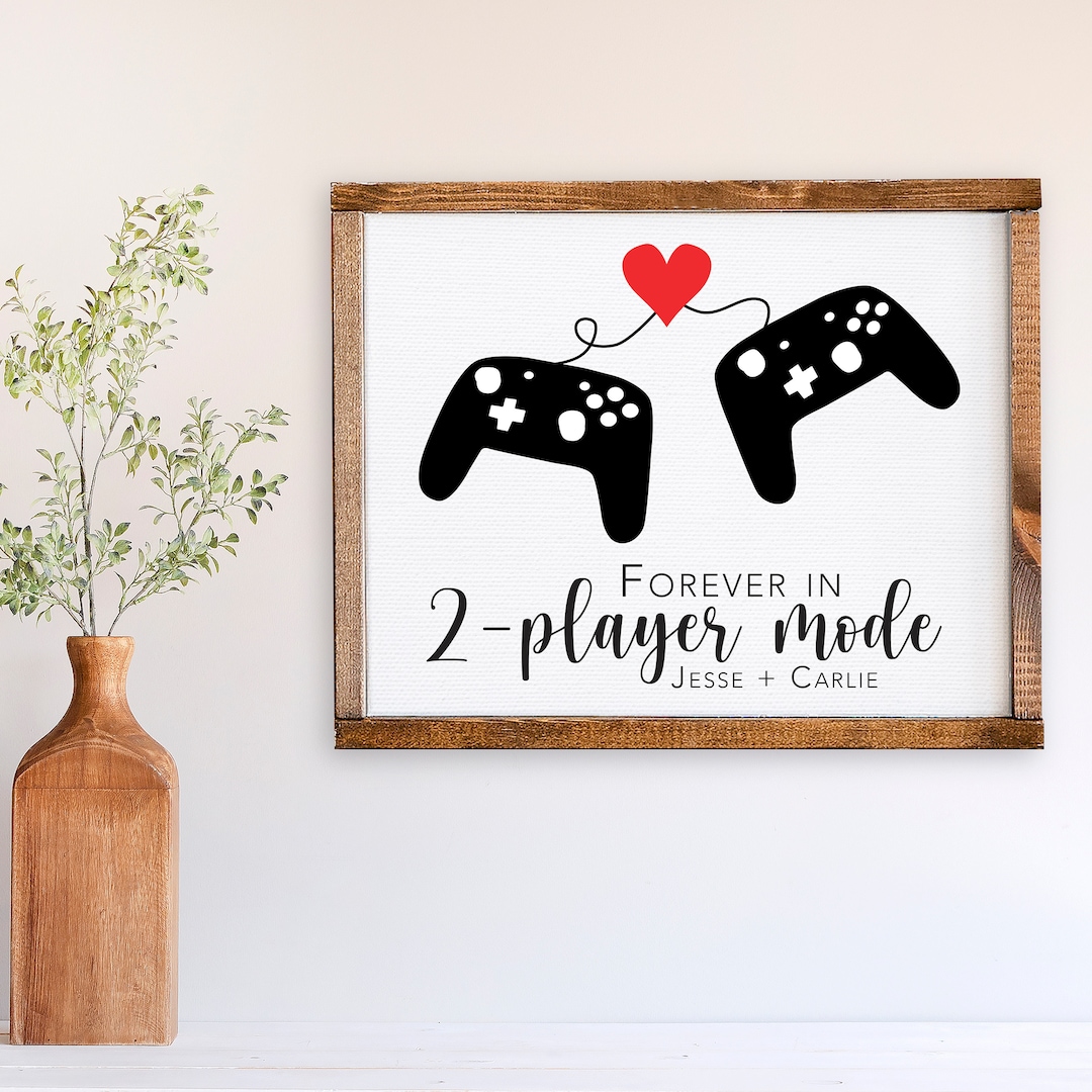 Forever in 2 Player Mode Video Game Lovers Geek Wedding 