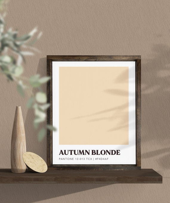 Beige Pantone Style Color Swatch Art Board Print for Sale by