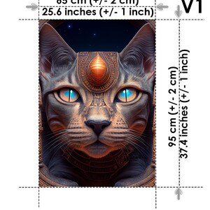 Сotton fabric panel for blanket Cat Pharaoh. Quilting Panel. Sewing. Craft. Cotton Panel. Panel for quilt. Sateen Bedding Panels with Cat