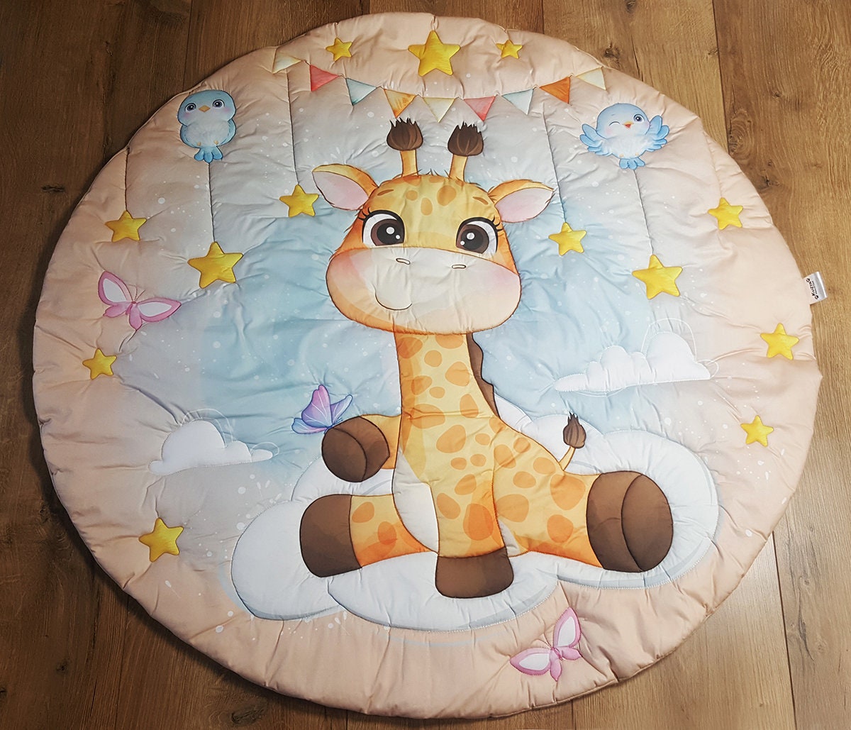 Round quilted sale play mat