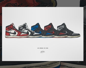 Air Jordan Art Etsy