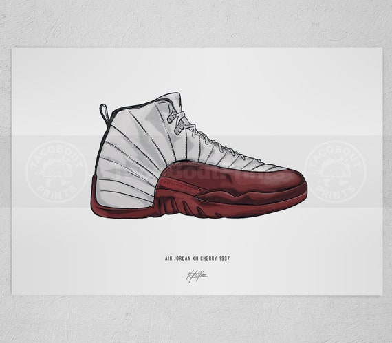 Air Jordan 12 Cherry Art Illustrated 