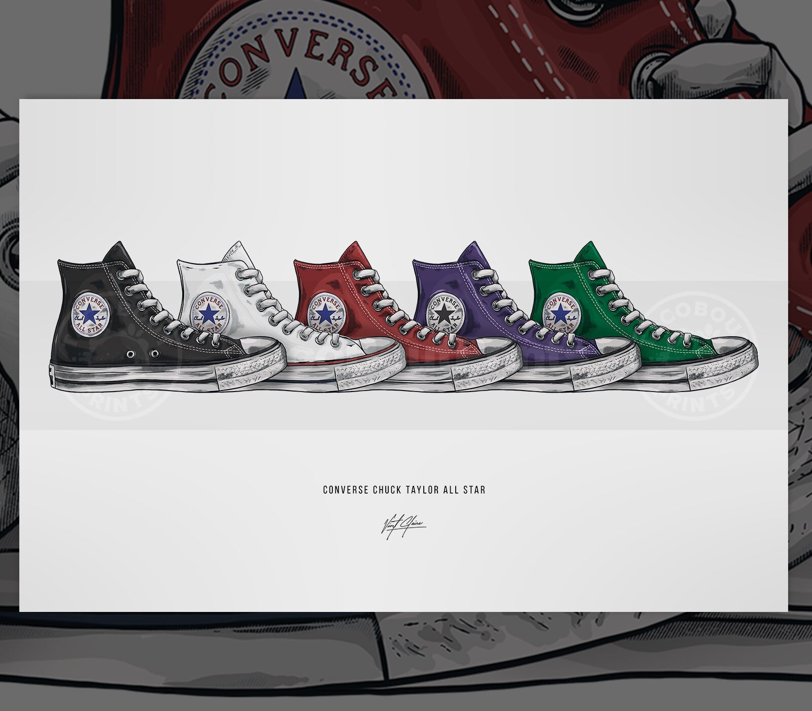 converse chuck taylor drawing