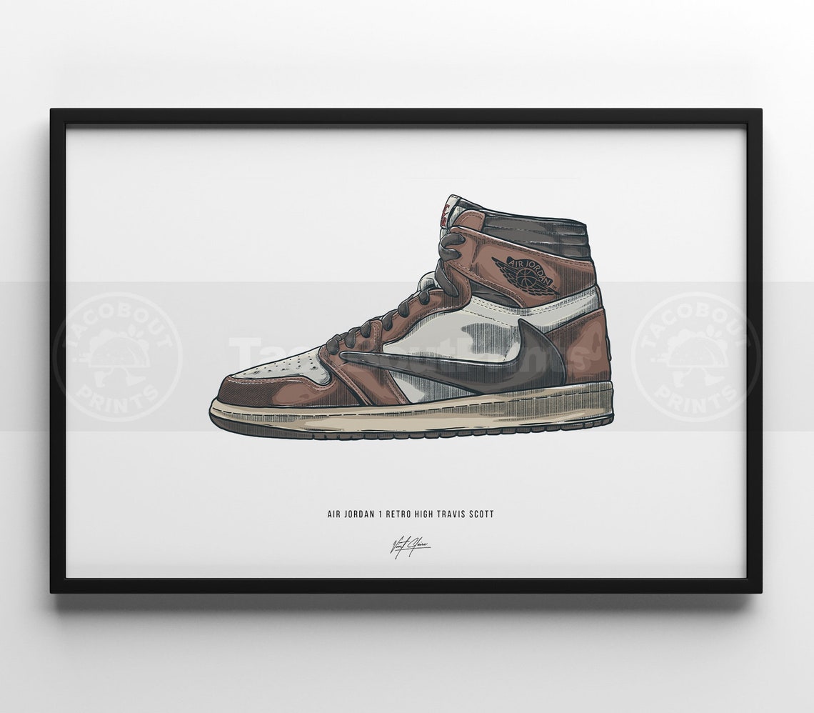 travis scott jordan 1 painting