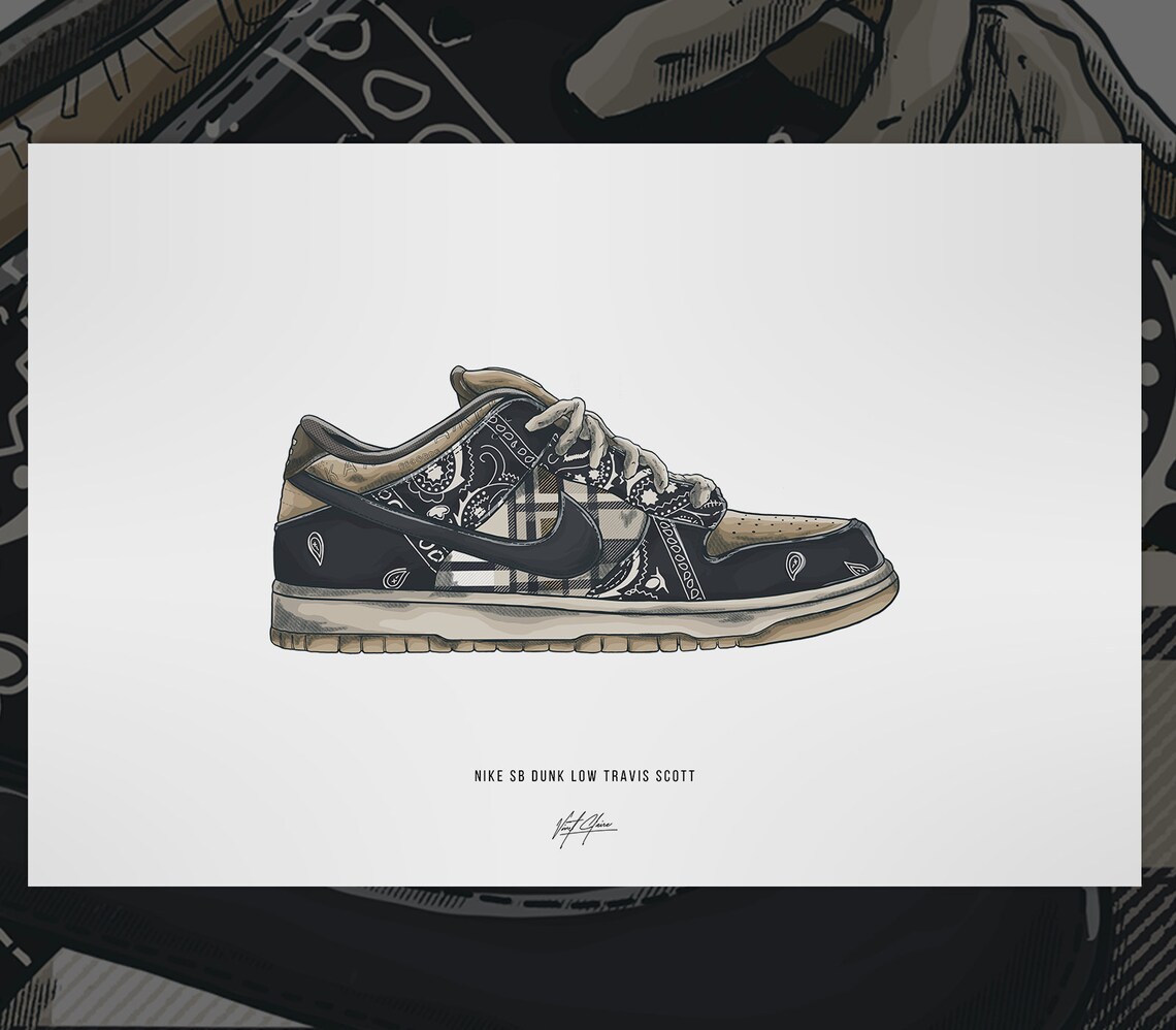 travis scott dunk elephant print