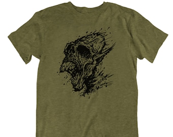 T-shirt Screaming Ghoul : T-shirt graphique art sombre