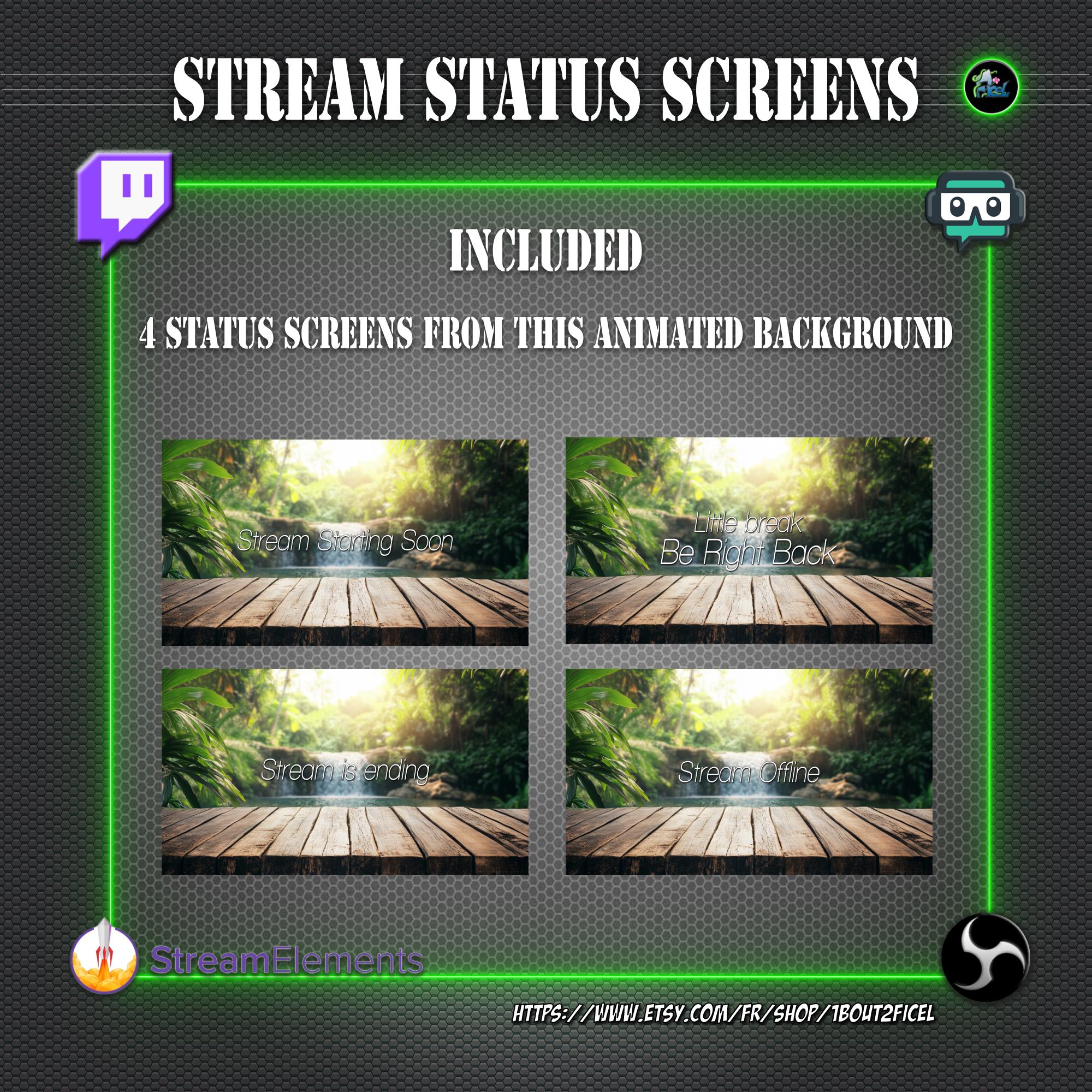 HD Animated Jungle Overlay for Streamers and Vtubers - Background ...