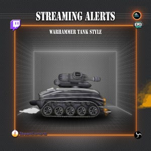 streaming alerts - Sci-fi assault tank alerts - 3D -