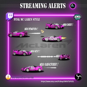 Streaming-Alarm – Pinker McLaren Senna – 3D-Auto – Need for Speed – 3D-Twitch-Alarm –