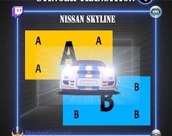 日産スカイライン ドリフト スティンガー トランジション – アニメーションオーバーレイ ストリーミング Twitch YouTube Gaming Kick .webm