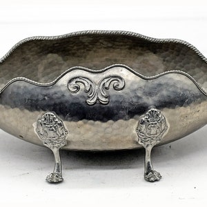 Antique Italian Pewter Peltro Jardiniere Centrepiece Dragon Handles