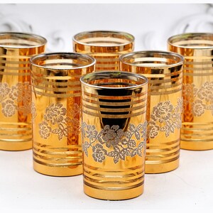 Mid Century Rose Gold Lustre Glasses/copper rose gold barware