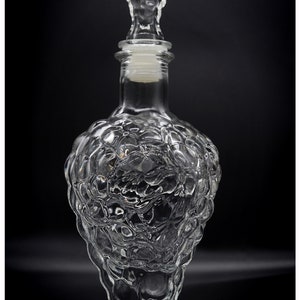 Vintage italienische Empoli Bubble Glas Karaffe, Mid Century Trauben Dekanter