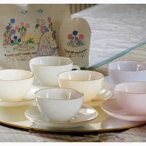 Arcopal Harlequin Opalascent Tea Set