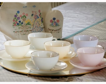 Arcopal Harlequin Opalascent Tea Set