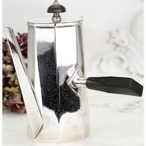 A1 Mark Ellis Newton Birmingham versilberte Kaffeekanne / Wärmflasche, Art-Deco-Stil, c.1930s - 1940s