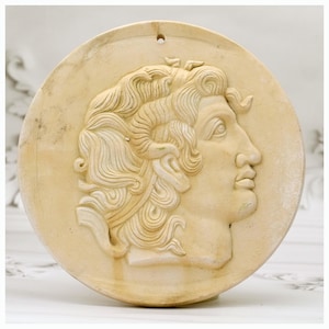 Apollo Coin Wall Plaque: Hellenistic Greek Sculpture, 9.5 Inch Diameter