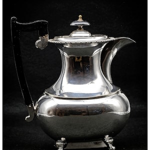 Vintage Sheffield Silber überzogene Wasserkrug Kaffeekanne, feines Speisegeschirr, antikes Art-Teegeschirr, Nachmittagstee