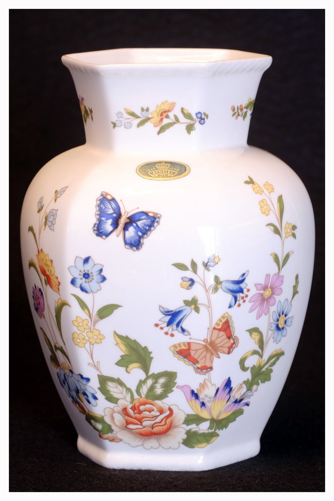 Aynsley Cottage Garden Vase H18 Cms Etsy