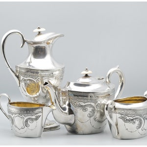 Antique Silver Plated Tea Set: Daniel & Arter, Birmingham, Early 1900s