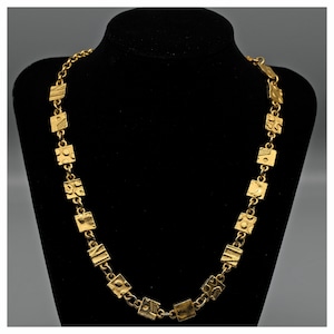 Vintage Signed Biche de Bere Gold Necklace 1980s