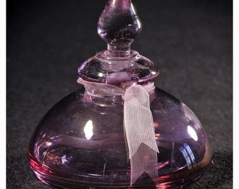 Vintage Murano Blown Glass Perfume Bottle With Stopper
