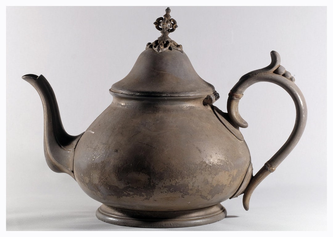Antique English Pewter Teapot by Philip Ashberry & Sons 19th Century Etsy