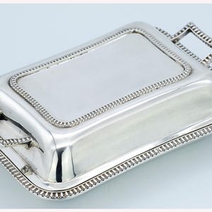 Art Deco Silver Plated Entree Dish: Harrison Fisher & Co Sheffield