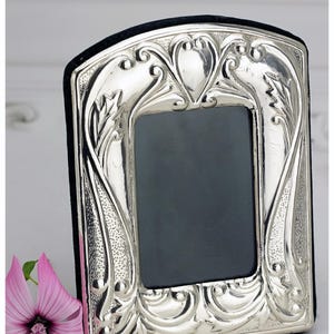 Vintage Italian Sterling Silver Art Nouveau Photo Frame: Ornate 925 Keepsake