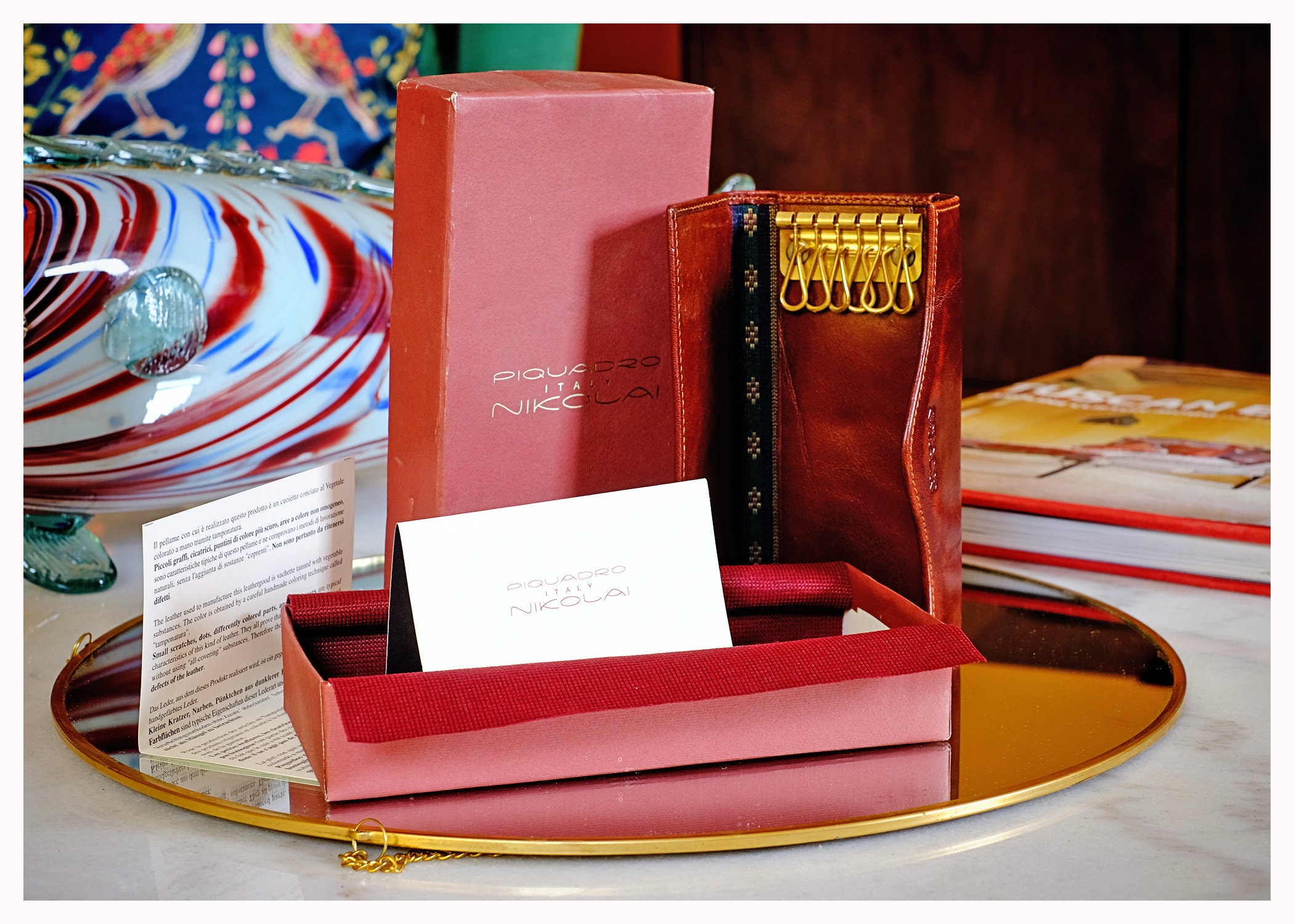 Piquadro Nikolai Italian Leather Key Wallet - Etsy Sweden