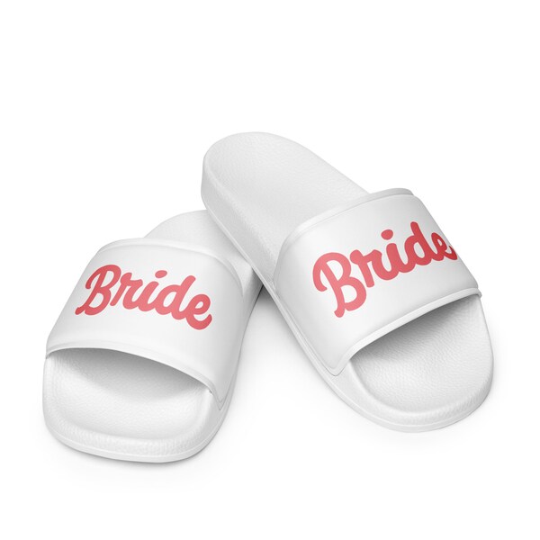 Bride Slide, Toboggans pour femmes, Chaussures de mariée, Sandales Bachelorette, Cadeau pour mariée, Barbie rose