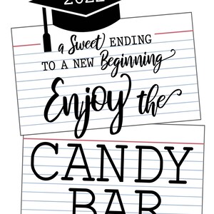 Graduation Candy Bar Signs Printable Grad Party Decoration - Etsy