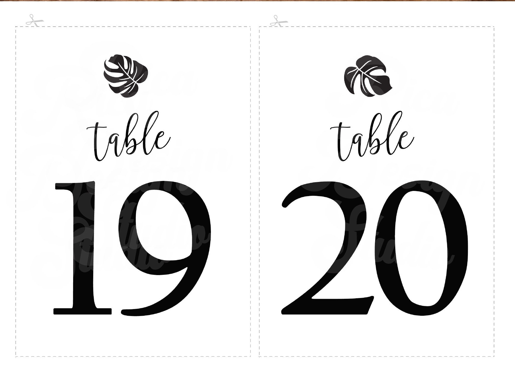 Monstera Table Numbers Monstera Leaf Table Numbers: Wedding Party Decor (digital Download) - Etsy