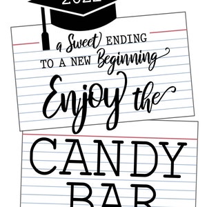 Graduation Candy Bar Signs Printable Grad Party Decoration - Etsy