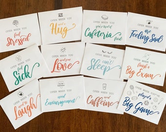 Open When Envelopes – College Care Package, Encouragement Gift