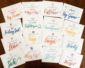 Open When Envelopes College - Set of 16 - Going Away to College, University Gifts, Leaving Home, Daughter Son Gift, Care Package