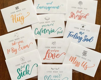 Open When Envelopes – College Student Gift Set