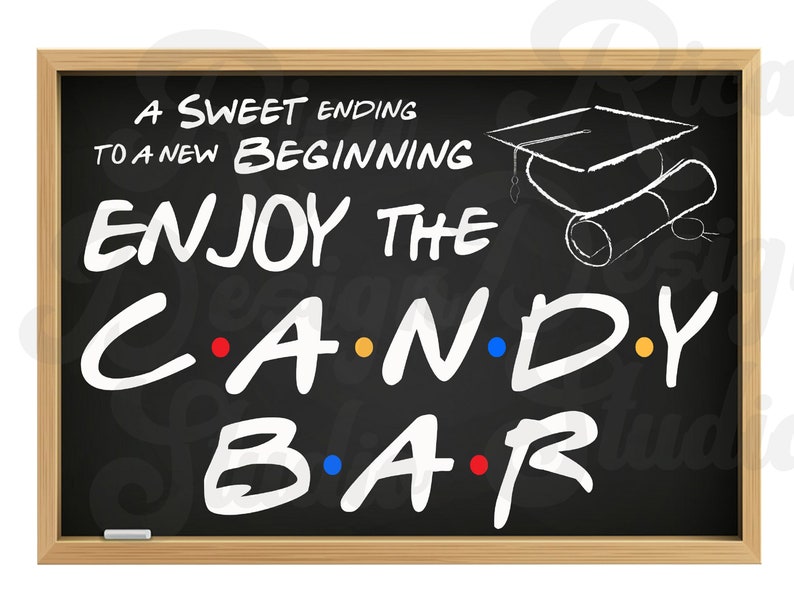 Graduation Candy Bar Signs Printable Friends Graduation - Etsy