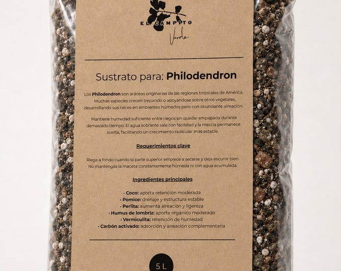 Featured listing image: Philodendron substrate, 5 liters, airy and well-draining mix for indoor plants
