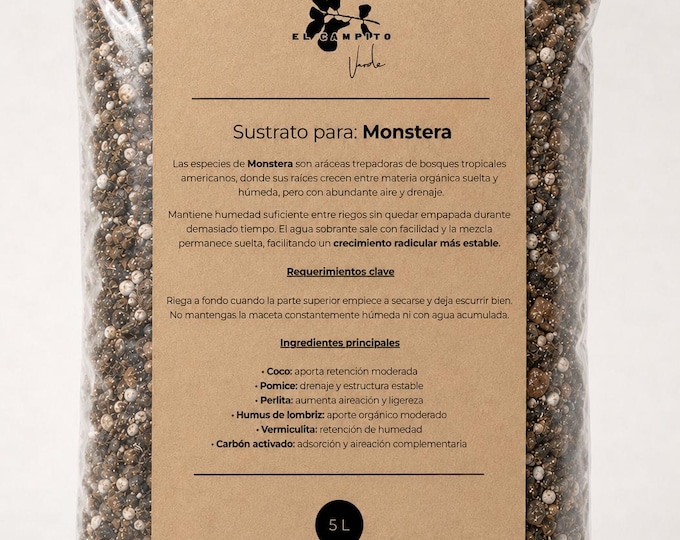 Featured listing image: Monstera substrate, 5 liters, airy and well-draining mix for indoor plants