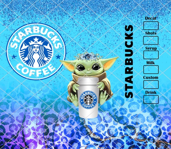 Coffee Inspired Baby Yoda Tumbler Wrap STRAIGHT PNG Digital Download for  Sublimation - Etsy