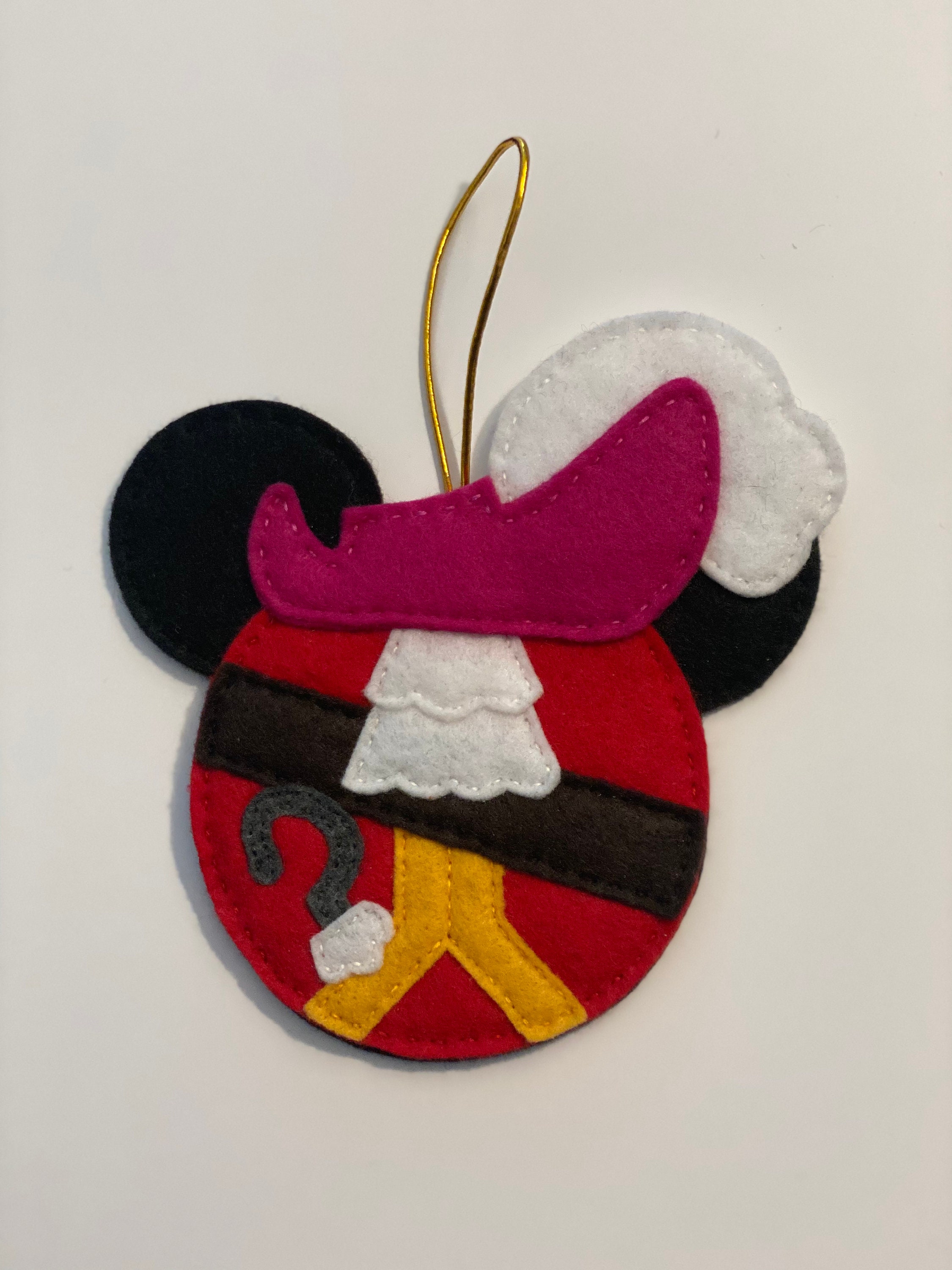 Captain Hook Ornament/ Christmas Decor/ Felt Ornament 