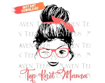 Toppknut SVG Messy bun svg hårknut SVG höstdesign Toppknut SVG Frisör svg mammaliv pannband upptagen mamma trendig mammatröja, tillbaka till skolan