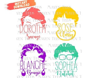 Golden Girls, Shady Pines, Golden Girls SVG, golden girls, sommar, sublimering png-fil, Halloween-kostym, Dorothy Sophia Blanche Rose,