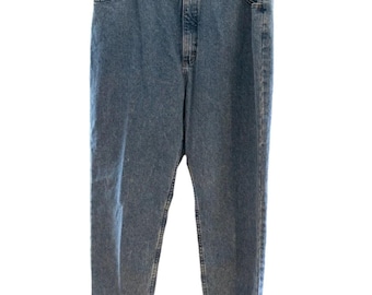 Vintage Lee Classic Elastic Waist 16P Straight Leg Blue Denim Jeans