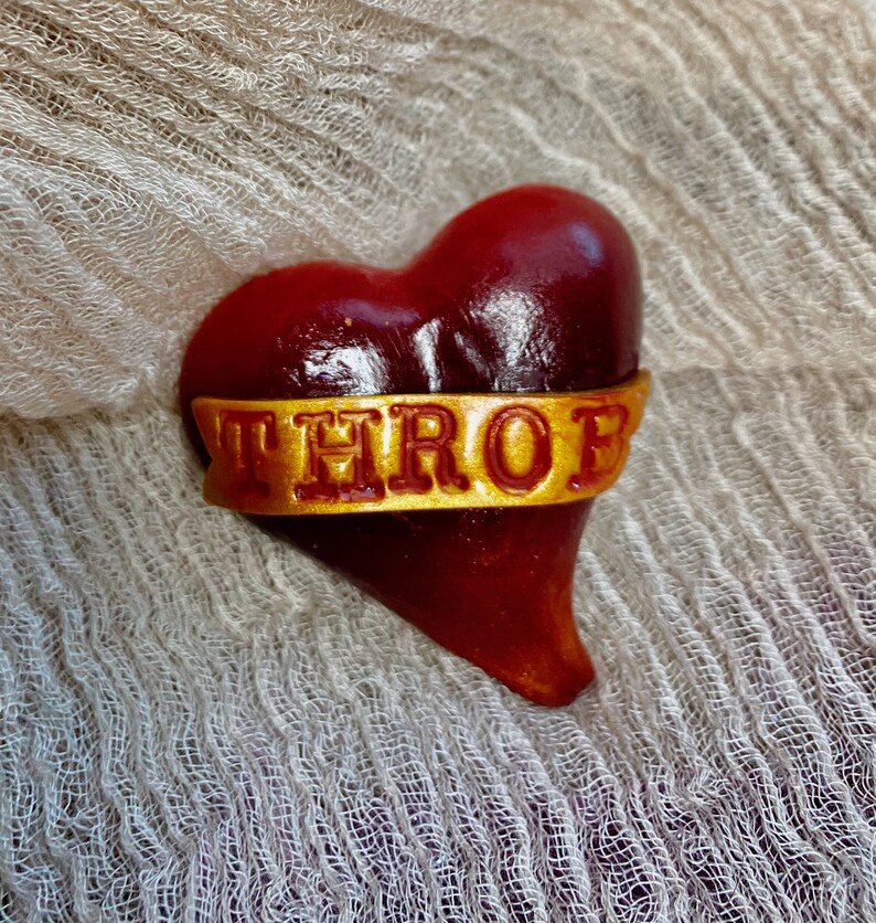 Dark Heart Pins Valentines Day gift expressive pins polymer clay Valentines