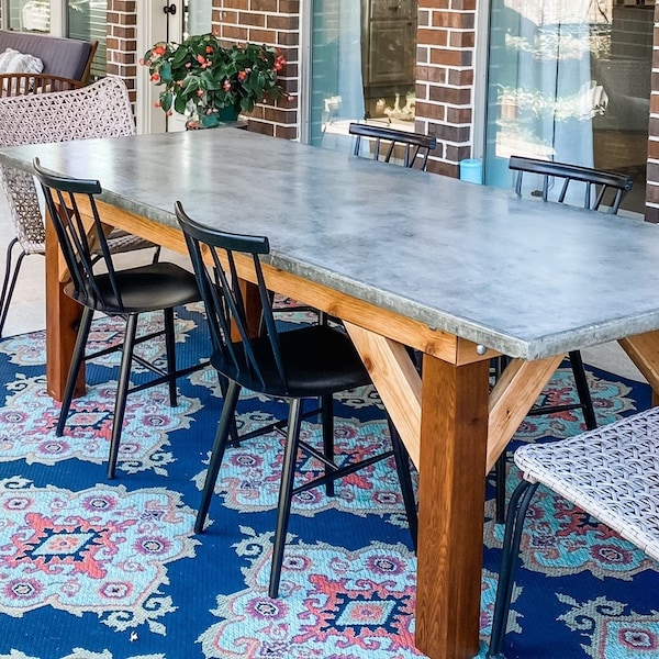 Cement Patio Table Plans - DIY