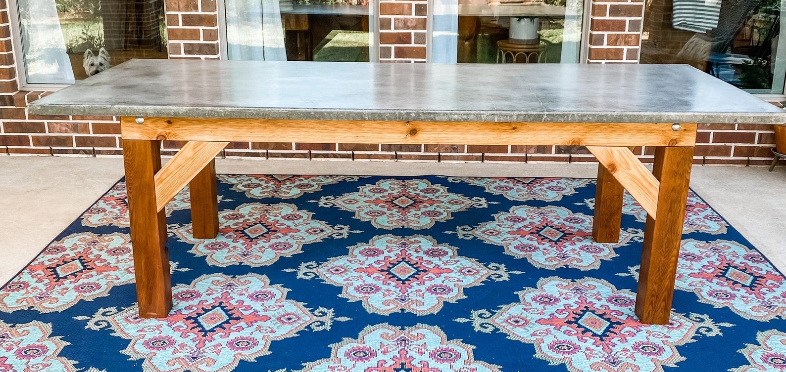 Cement Patio Table Plans DIY Etsy