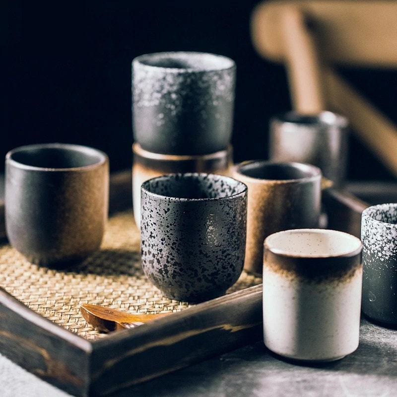 Tasses à Thé Japonaises Traditionnelles Exquises Faites La Main - Authentique, Vert, Aux Fruits, Cér